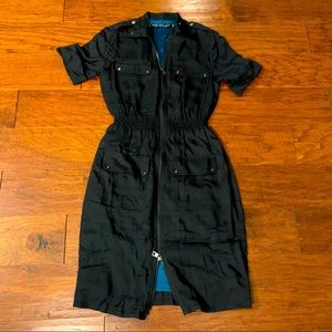 🌈 Marc New York Black Silk Blend Utility Pocket Dress | Size 0